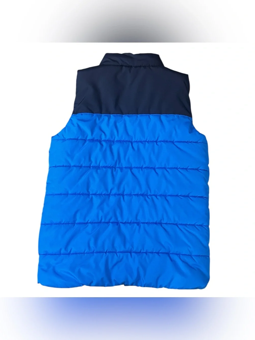Puma Boys Medium 10/12 Blue Puffer Vest Full Zip Insulated Youth Jacket